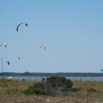 Kiteboarders at Cape Hatteras Kiteboarders at Cape Hatteras
